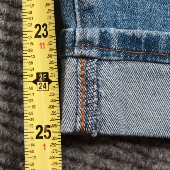 Denizen from Levi’s Jeans Womens 16 W33 L25 Blue Boyfriend Distressed Cuffed - Picture 12 of 12